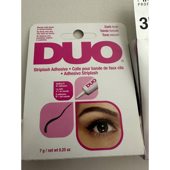 Ardell Professional 3D Faux mink with 4 pair of lashes (854) & DUO Dark tone - Picture 2 of 5